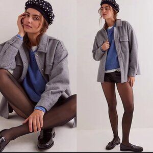 New Free People Lola Shirt Jacket Free the People XL